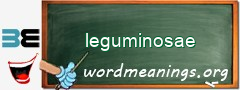 WordMeaning blackboard for leguminosae